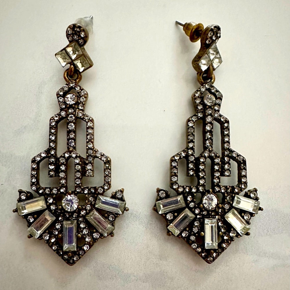 BaubleBar Luxe Art Deco Statement Earrings